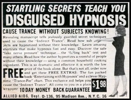 old school hypnosis ad